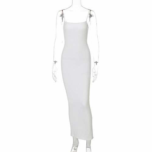 Sexy Spaghetti Strap Bodycon Maxi Dress