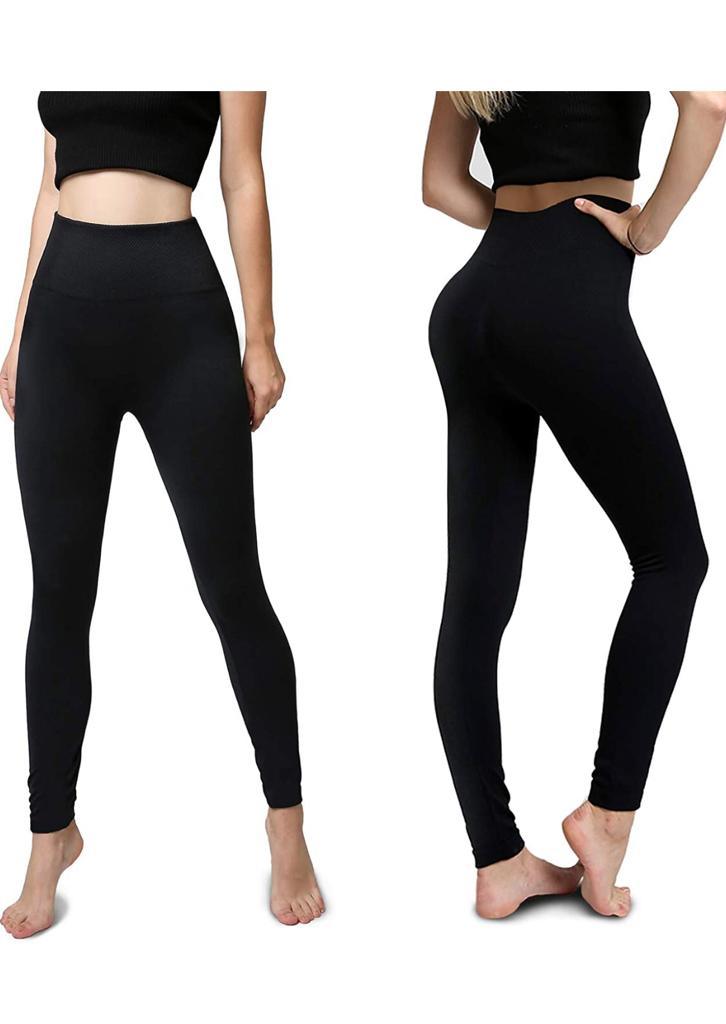 2 Pack Women’s Fleece Lined Leggings High Waist Stretchy warm