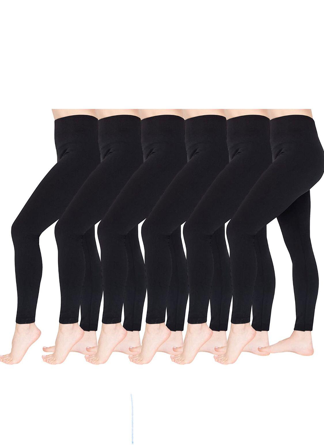 2 Pack Women’s Fleece Lined Leggings High Waist Stretchy warm