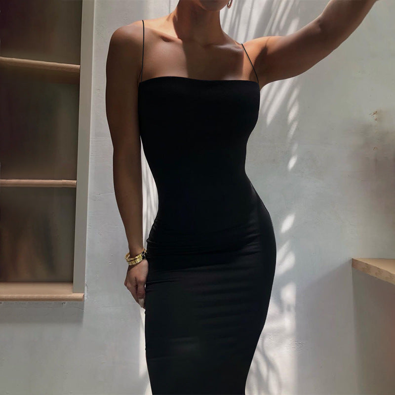  Sexy Spaghetti Strap Bodycon Maxi Dress