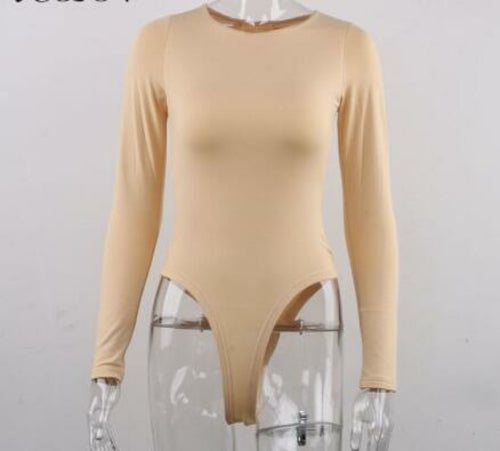 O Neck Long Sleeve Bodysuit